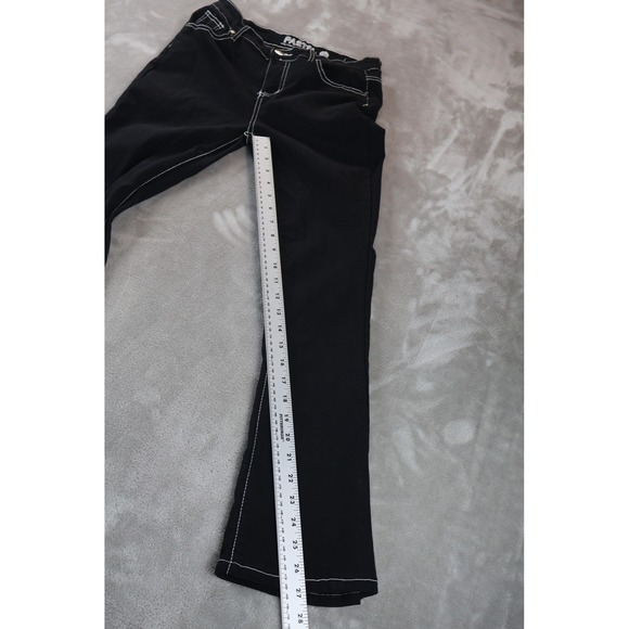 Pastel Jeans Womens 13/31 Black Contrast Stitch Flap Pocket Bootcut Stretch - Picture 4 of 8